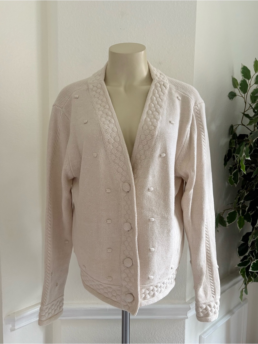 CAbi Retro Cream Cardigan